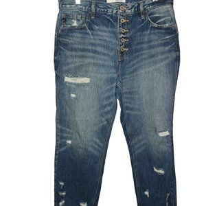 KANCAN WIDE LEG DENIM BOUTIQUE BUTTONFLY DISTRESSED JEANS SIZE 11/29